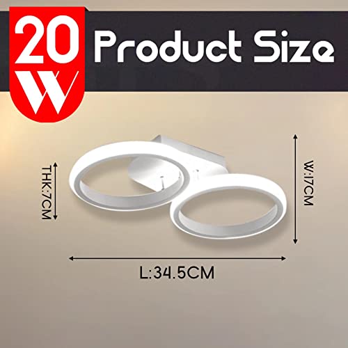 Candelabros LED de 20W con techo geométrico redondo blanco de 6500K 5