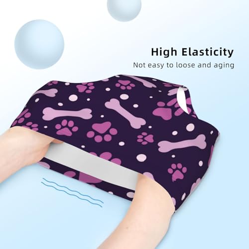 Paw Print And Bone Purple Girls' Underwear Soft Cotton Little Girls Panties Comfort Briefs4