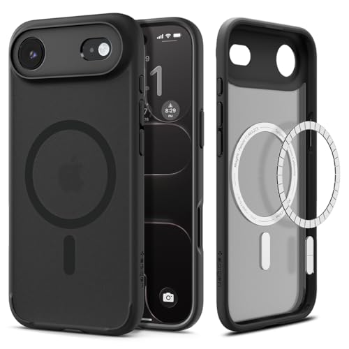 Image of Spigen Ultra Hybrid MagFit Back Cover Case Compatible with iPhone Air (2025), iPhone 17 Air Cover case (TPU + Poly Carbonate | Frost Black)