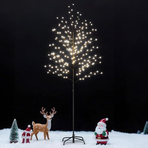 SUNYRISY 210cm LED Baum Lichter für Weihnachtsdeko Innen/Außen,...