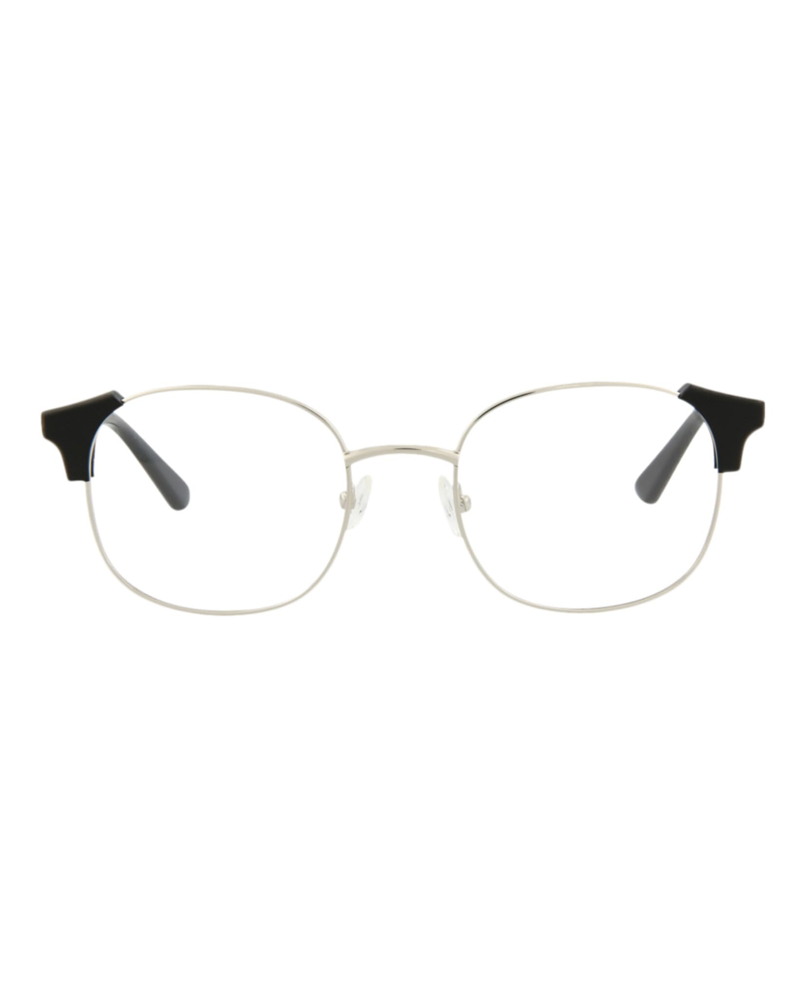 McQ Alexander McQueen Square/Rectangle Optical Frames Silver Silver Transparent Luxury Eyewear Made In China Metal Frame Designer Fashion for Everyday Luxury