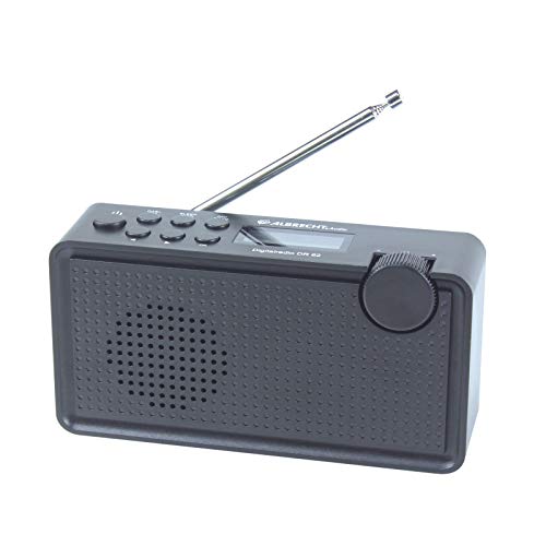 DR 62, tragbares DAB+/UKW Radio mit zweizeiligem Display, Sleep-Timer, Betriebszeit: 8 Stunden, inkl. Akku, Farbe: schwarz