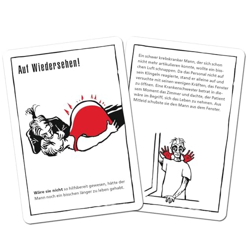 Moses. Black Stories Medizin - 50 Rätsel mit Fällen aus der Welt der Medizin, Krimi Kartenspiel mit Spielvariante und Punktechips, Rätselspiel für Jugendliche und Erwachsene
