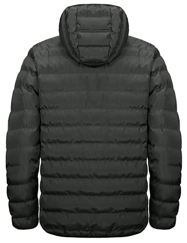 Little Donkey Andy Men's Warm Waterproof Puffer Jacket Hooded Windproof Winter Coat with Recycled Insulation - Image 3