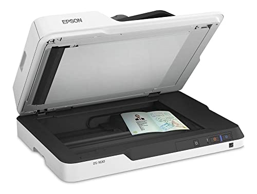 Image of Epson DS-1630 Document Scanner: 25ppm, Twain & ISIS Drivers, 3-Year Warranty with Next Business Day Replacement
