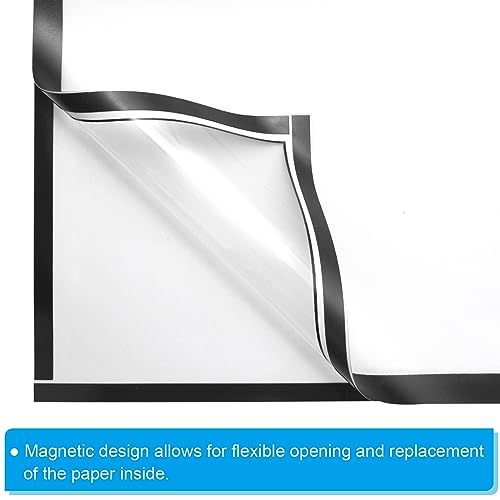 Support magnétique A3 et cadre d'affichage adhésif mural pour document de bureau et maison - 3