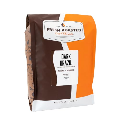Fresh Roasted Coffee, Dark Brazil,...