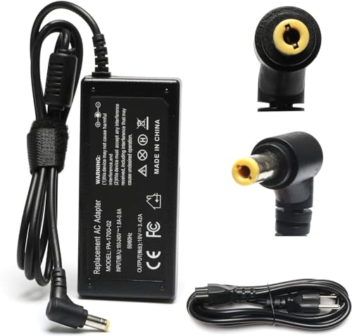 19V AC DC Adapter Monitor for HP Pavilion 22cwa 25vx 22bw 23bw 23cw 24ea 24es 25bw 25es 25xw 27bw 27xi 27er, HP Monitor 20 21.5 23 23.8 25 27 Inch Power Supply Cord IPS LED Backlit Full HD Charger