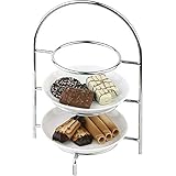 APS 33215 Serviergestell, für 3 Teller max. Ø 17 cm, innerer Ring Ø 10,5 cm, Metall hartverchromt