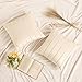 MIULEE Federe Cuscini Divano in Velluto per Camera da Letto Soggiorno Copricuscini Decorativi Quadrati Moderni e Eleganti Fodere a Strice Arredo per Letto Matrimoniale 2 Pezzi 45X45 CM Bianco Crema
