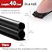 Fingwerk 40 Feet Rubber Door Weather Stripping Door Seal Large Gap, Self-Adhesive Extra Thick D-Shape Door Seal Strip for Door Frame Door Insulation Strip, Easy Cut to Size(Black)