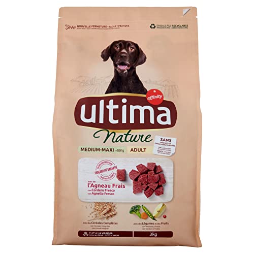 Ultima Nature – Pienso para perros adultos Ultima Nature Medium / Maxi cordero 3 kg.