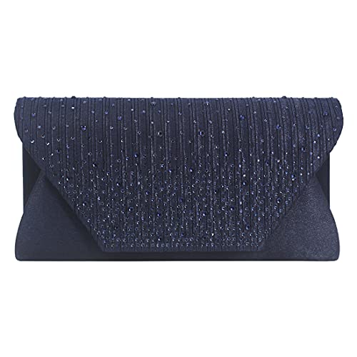 Ancdream Womens Sparkle Stones Evening Bag, Girls Casual Evening Clutch Shoulder Bag, Envelope Clutch Purse