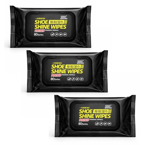 Image of MIKANIX Shoe Shine Wipes | Shoe Cleaning Wipes for Sneakers & Leather Shoes | Instant Shoe Cleaner Wet Wipes | Portable Shoe Polish Wipes