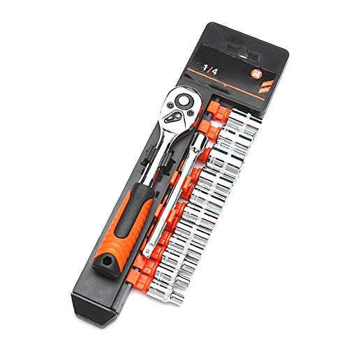 IWILCS Drehmomentschlüssel, Steckschlüsselsatz, Steckschlüsselsatz mit Halter, 1/4 Ratsche mit Halterung, Zum Schrauben und Montieren, Zum Zerlegen von Muttern und Schrauben(13pcs) 1 IWILCS Drehmomentschlüssel, Steckschlüsselsatz, Steckschlüsselsatz mit Halter, 1/4 Ratsche mit Halterung, Zum Schrauben und Montieren, Zum Zerlegen von Muttern und Schrauben(13pcs)