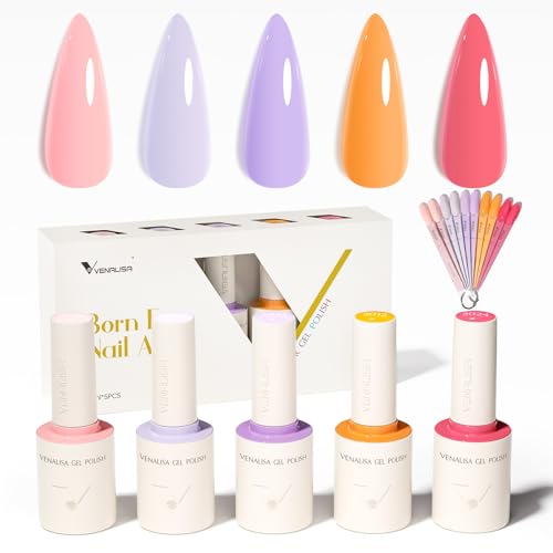 Set de Esmaltes en Gel VENALISA 5 Colores 10ML miniatura 1