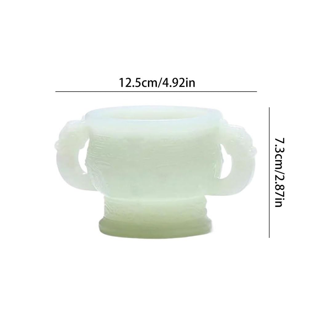 Quemador de incienso de cascada, quemador de incienso chino antiguo para interiores, soporte de incienso de jade con base de reflujo