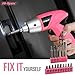 Hi-Spec 21-Piece Pink Tool Set with 3.6V USB Electric Power Screwdriver, Tools for Women, Ladies with Portable Bag