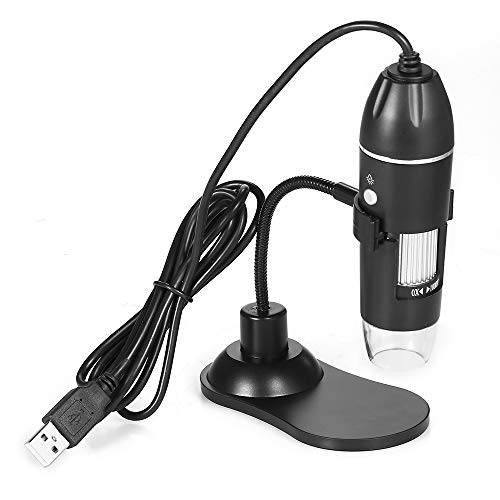 USB Mikroskop 1000X Vergrößerung 0.3MP Kamera Digitalzoom Hand- & Desktop Lupe 8 LED Licht für Windows/Mac-System mit Ständer