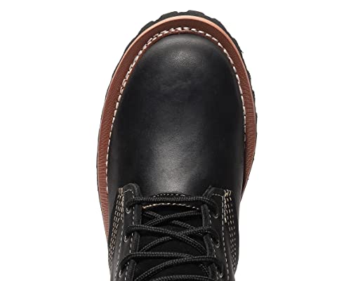 Image of Bonanza Boots Sierra Logger 9 inch Work Boots for Men - Premium Leather Steel Toe Boots with Slip and Oil Resistant Rubber Outsole