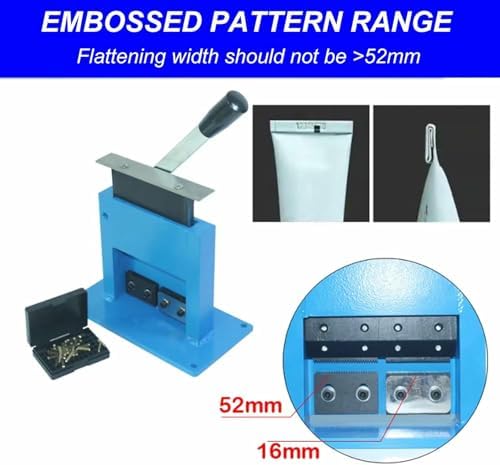 Manual Tube Sealing Machine - Ergonomic Handle, Aluminum Construction, Maximum Width 52mm for Cosmetic and Food Packaging