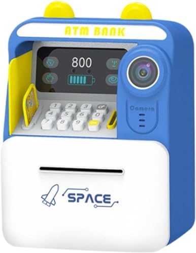 Image of Magicwand FACE Recognition Musical Money Safe Kids Piggy Savings Bank with Personal ATM Card【Pack of 1】【Blue】