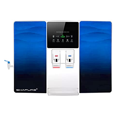Image of Shapure Hot and Cold Water Purifier (3 in 1) 8L RO+CTO+GAC+PP Purification| 5 Stage Water Purification| Water Purifier for Home & Office Works Up to 3000 ppm TDS| Room Temp. Water Tap at Side (Blue)