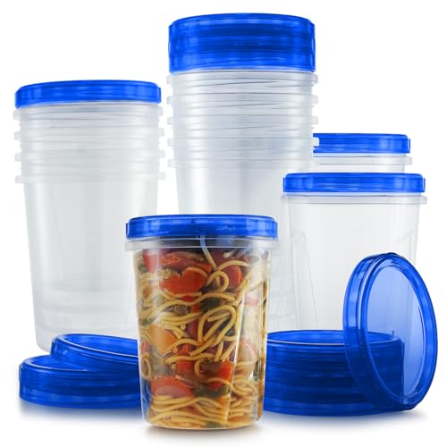 [Revised Title]32 Oz Twist Top Food Containers - 12 Pack