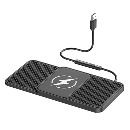 Wireless Car Phone Charger for Chevrolet Silverado 1500 WT LT RST LTZ High Country, Type C/USB 20W Fast Charging Pad, Non-Slip Charging Station for Travel Home Office Desk, Lightweight, USB