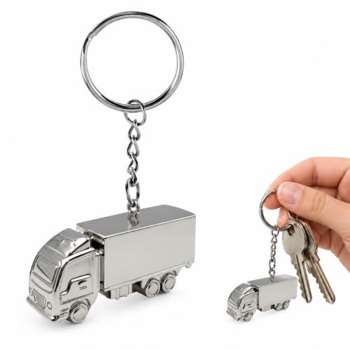 Llavero metálico en forma de camión, Key Chain truck, 3 Unidades