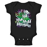 Maniacal Villain Laugh Infant Bodysuit for Little Jokers Black 6M