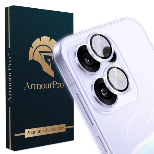 Image of ArmourPro Camera Lens Protector Tempered Glass for Oppo Reno 16 (6.32 Inches) Tough HD Individual Aluminum Alloy Rings 9H Camera Cover, Scratch-Resistant,Camera Rings Protection| Pink, 1 Pack