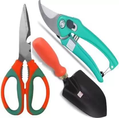 Verdor 3 pcs Gardening Tools Combo of Scissor, Shovel and Garden Scissors Pruning Bypass Secateurs Flower Cutter Branch Trimmer Carbon Steel Blade with Lock Garden Tool Kit (3 Tools) Garden Tool Kit (B0BBTDG3T1) Amazon Price History, Amazon Price Tracker