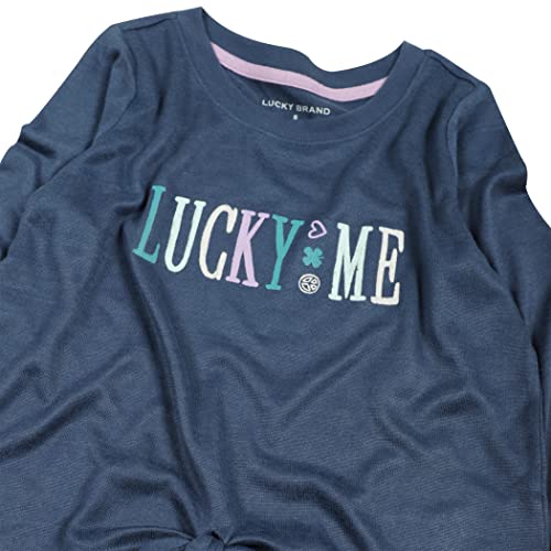 Lucky Brand Girls' 2-Piece Loose-fit Pajama Set, Soft & Cute for Kids3