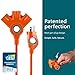 Philips EZGrip Outdoor Extension Cord with Multiple Outlets, Grounded 3 Prong Cord, Long Extension Cord Indoor with Multiple Outlets, Heavy Duty Extension Cord, 25 Ft, 16 AWG, Orange, SPC3253ZO/37-T1