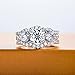 AimiIee Moissanite Wedding Rings Bridal Set 3.7CTTW D Color VVS1 Clarity Round Brilliant Cut Lab Created Diamond S925 Sterling Silver Wedding Band Engagement Rings Christmas Gift for Women with Certificate(7)