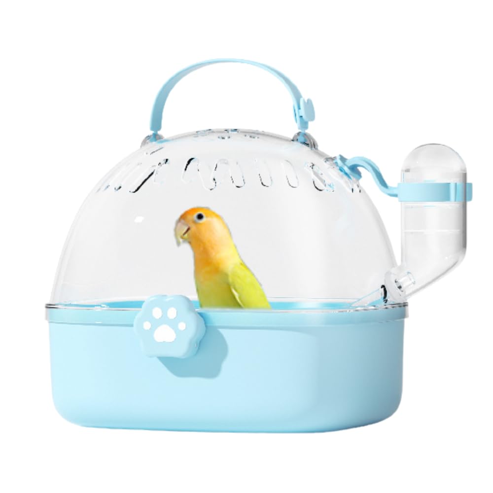 Bird Carrier Cage with Water Bottle, Portable Parrot Travel Carrier Carry Case 7.2