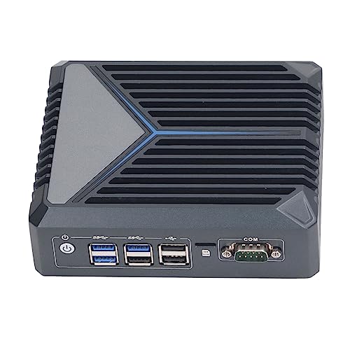 Naroote Mini-PC, 8 GB Speicher 3 HD Mini Industrial PC Interface Quad Quad Aluminium-Legierung Hülle Schnelle Wärme-Dissipation 100-240 V Pro Lagerhaus (100-240V EU-Stecker)
