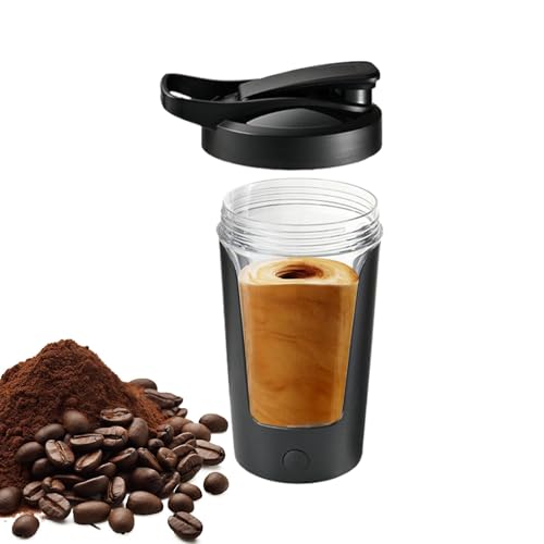 Botella mezcladora eléctrica, 16,9 x 10,6 x 8,7 cm, agitador portátil para fitness, taza de mezcla automática, batería recargable, asa de transporte, ideal para atletas y entusiastas del entrenamiento