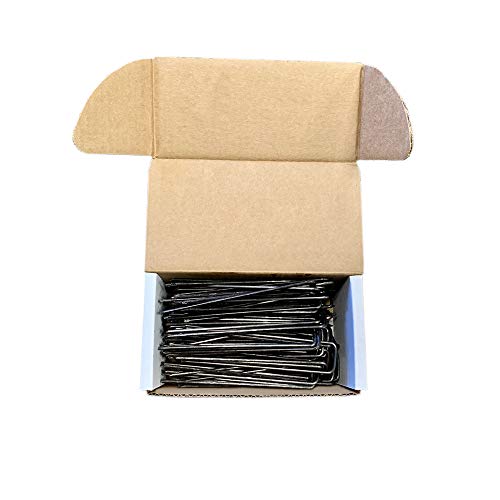 RAParts 100 Heavy Duty Landscape Staples Stakes for Sod Weed Barrier Fabric Soaker Hose
