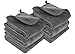 Sunland Microfiber Makeup Remover Cloths Reusable Facial Cleaning Towel Ultra Soft Washcloths 8inchx16inch Grey 6 Pack