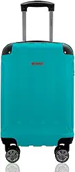 Mala de Viagem Bordo Rígida em ABS Cadeado Segredo Rodas Duplas 360º Gladiador A5MB Tamanho PP Turquesa
