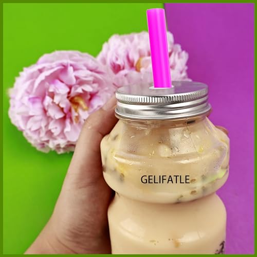 Pitillos Jumbo Smoothie desechables, coloridos, 100 unidades miniatura 5