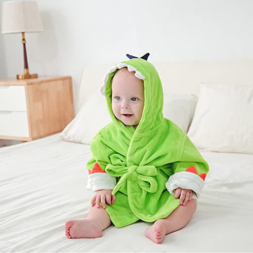 Baby Boy Bathrobes Infant Wash Waddle Dinosaur Hooded Robe Newborn Bath Robe Toddler Towel Soft