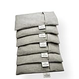 ZAFUZEN Augenkissen mit Abnehmbarem Bezug 6er Set – Naturbaumwolle und Lavendel – Professionelle Nutzung Yoga, Pilates, Spa und Physiotherapie – Farbe Dune Atelier