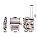 ZGLINMZ Fashion Striped Trolley Bag Multifunctional Shopping Cart Folding Portable Shopping Cart, Suitable for Traveling and Shopping Hand Trucks