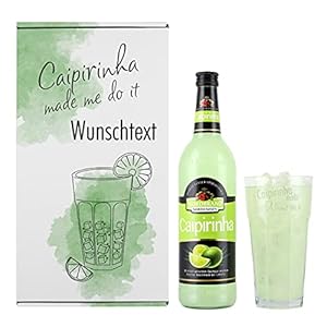 Herz & Heim® Cocktail Geschenkset mit Caipi und graviertem Cocktailglas in Geschenkverpackung