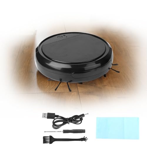 Robot Aspirapolvere Intelligente Con Luce Ultravioletta, Forte Aspirazione, Silenzioso, Autocaricante (Nero)