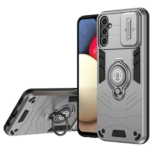 Tapa de la caja trasera del teléfono Compatible con Samsung Galaxy S25 Plus Funda con soporte y cubierta deslizante Compatible with cámara, funda resistente a prueba de golpes de grado militar, funda