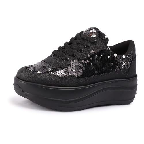 Image of Vendoz Women Casual High Heel Sneakers I Cushioned Insole I All Day Comfortable I Lightweight and Stylish Shoes for Girls CNV4026